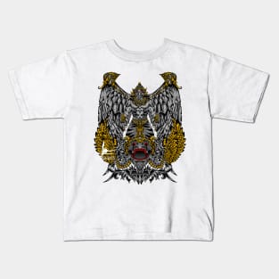 Barong bali feat Garuda Wishnu Kencana Kids T-Shirt